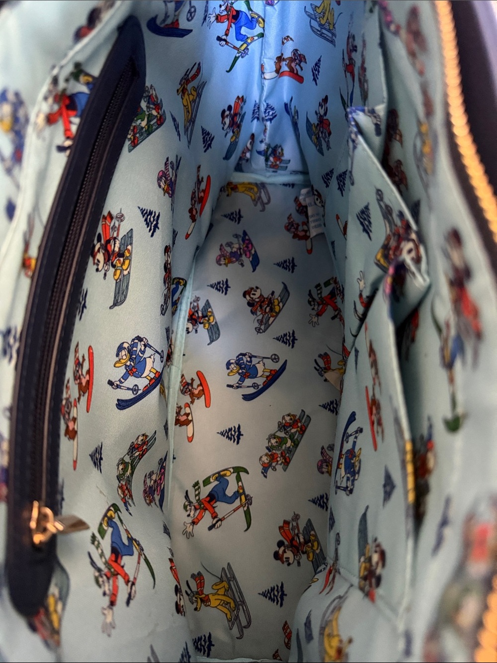 Her Universe Disney Blue and Navy Winter Ski Tote - Picture 6 of 6